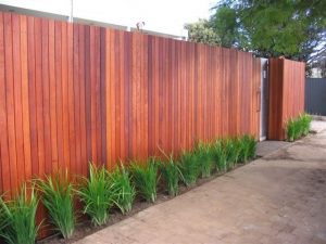 Stained fence