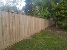 Back yard timber fence
