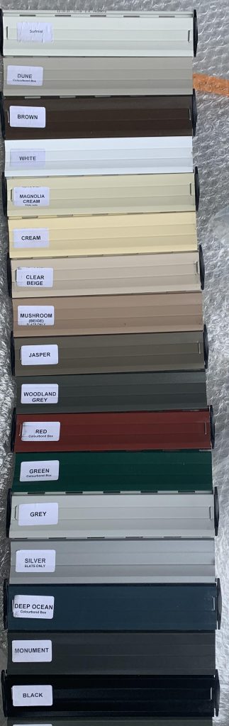 window roller shutter colours